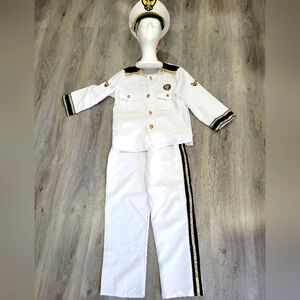 Adult size medium 8-10 Admirals Dress White Uniform costume
